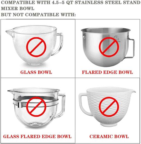 2 Pack Mixers Bowl Covers for KitchenAid 4.5-5 Quart Tilt-Head Stand Mixers Bowl Covers Lid in Saudi Arabia