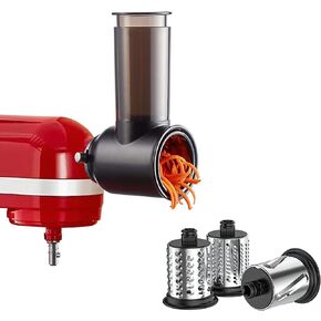 Slicer Shredder Attachments for KitchenAid Stand Mixer Cheese Grater Attachment for KitchenAid, Slicer Accessories with 3 Blades by InnoMoon