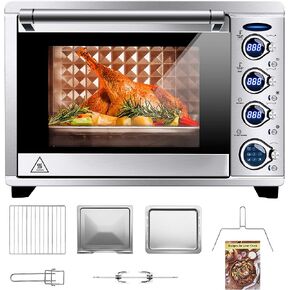 WerkWeit Toaster Oven - 38QT XXL Convection Oven Stainless steel Countertop Oven with 9-in-1 Functionality, Digital Control, Eco Display Mode & Larger Interior Capacity in Kuwait
