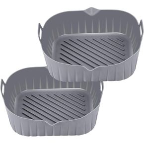 سوويلهيت بطانات سيليكون للمقلاة الهوائية: قطعتان من ملحقات سلة ايفرير مربعة غير لاصقة قابلة لاعادة الاستخدام والغسل من السيليكون لـ 4-7 كوارت in Kuwait