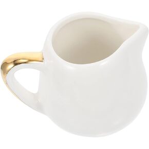UPKOCH 1pc Milk Jug Cup Espresso Shot Glass Creamer Concentrate Containers Sauce Holder Jug Mini Coffee Creamer Sauce Dispenser Ceramic Milk Cup Ceramic Milk Can Milk Container