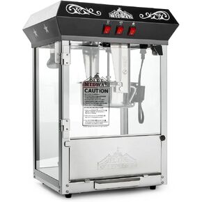 Olde Midway Bar Style Popcorn Machine Maker Popper with 8-Ounce Kettle - Black in Kuwait