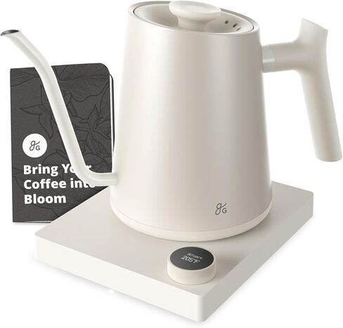 Greater Goods Gooseneck Electric Kettle, 1200W Temperature Control, 0.8L | Pour-Over & Tea Kettle with Stainless Steel Interior, Built-In Brew Timer, Fast Heating for Chemex, V60, & Matcha (Black) in Kuwait