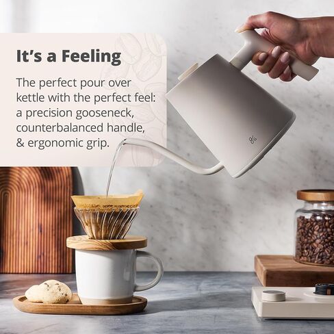 Greater Goods Gooseneck Electric Kettle, 1200W Temperature Control, 0.8L | Pour-Over & Tea Kettle with Stainless Steel Interior, Built-In Brew Timer, Fast Heating for Chemex, V60, & Matcha (Black) in Kuwait