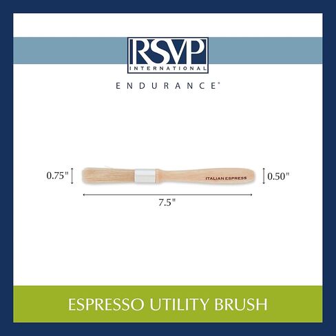 RSVP International Espresso Coffee Kitchen Cleaning Tool, Machine Brush, Red in Kuwait