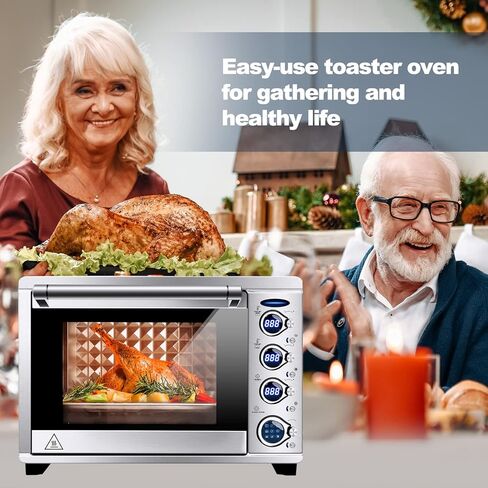 WerkWeit Toaster Oven - 38QT XXL Convection Oven Stainless steel Countertop Oven with 9-in-1 Functionality, Digital Control, Eco Display Mode & Larger Interior Capacity in Kuwait