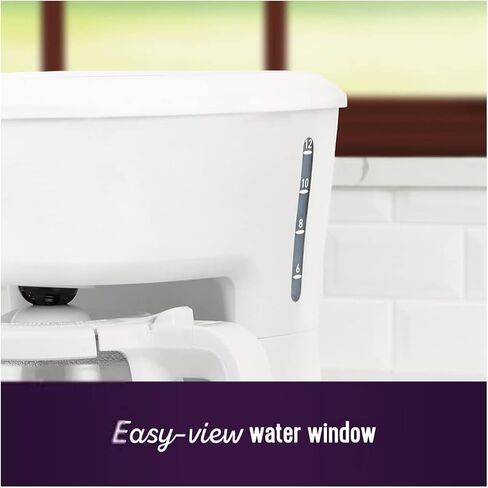 Mr. Coffee 12-Cup Coffee Maker Grab-a-Cup Auto Pause Easy Cleanup White in Saudi Arabia