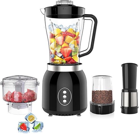 600W 4-in-1 Multifunctional Food Processor,Countertop Smoothies Blenders with Filter cup,Meat Grinder,Baby Food Maker,Coffee Grain Grinder for Shakes and Smoothies,Mixer Grinder for Meat,Vegetables,Fruits,Beans ,Ice Crusher 6 Blades 61OZ 1.8L in Saudi Arabia