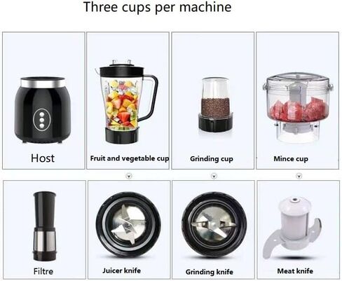 600W 4-in-1 Multifunctional Food Processor,Countertop Smoothies Blenders with Filter cup,Meat Grinder,Baby Food Maker,Coffee Grain Grinder for Shakes and Smoothies,Mixer Grinder for Meat,Vegetables,Fruits,Beans ,Ice Crusher 6 Blades 61OZ 1.8L in Saudi Arabia