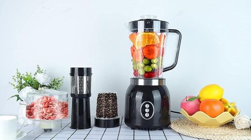 600W 4-in-1 Multifunctional Food Processor,Countertop Smoothies Blenders with Filter cup,Meat Grinder,Baby Food Maker,Coffee Grain Grinder for Shakes and Smoothies,Mixer Grinder for Meat,Vegetables,Fruits,Beans ,Ice Crusher 6 Blades 61OZ 1.8L in Saudi Arabia