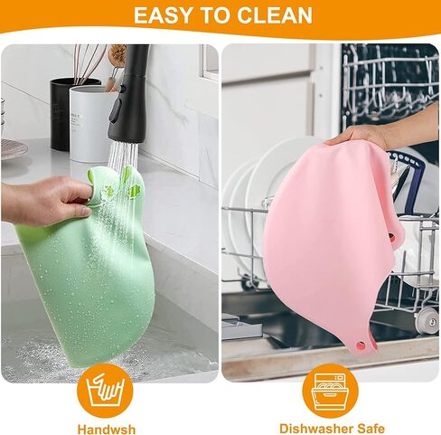 EANLOLY 4 عبوات من بطانات الطبخ البطيء السيليكون، بطانات وعاء الفخار مانعة للتسرب وسهلة التنظيف، بطانات أكياس سيليكون قابلة لإعادة الاستخدام تناسب 6-8 كوارت وعاء بيضاوي أو مستدير in Kuwait