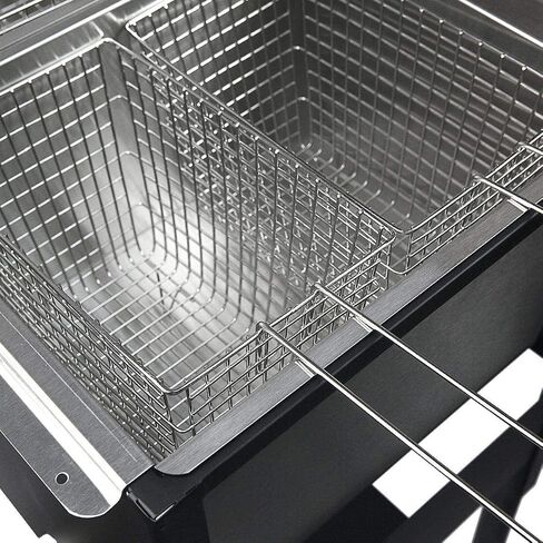 Triple Propane Deep Fryer-3 Basket Stainless Steel Cooker-8 Gal. Oil Capacity-32 QT.-Outdoor Fish Fry/Turkey/Chicken Wings Deep Fryer-148,000 BTU with Hose and Regulator-Ideal for Home & Commercial in Saudi Arabia