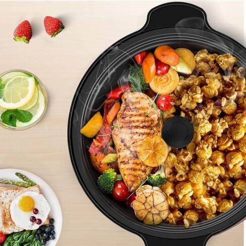 ماكينة صنع الفشار الحمراء، ماكينة صنع الفشار الكهربائية سعة 16 كوبًا مع لوحة غير لاصقة، وقضيب التحريك، وغطاء وعاء التقديم، وملعقتين قياس، تسخين سريع، ماكينة فشار كهربائية بالزيت الساخن in Kuwait