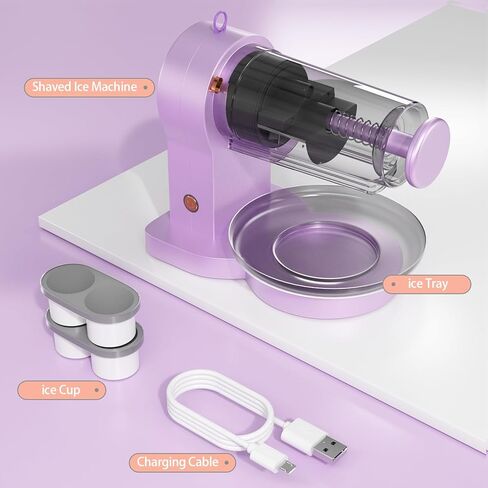 Shaved Ice Machine Snow Cone Machine, Electric Ice Shaver with Ice Tray for Smoothies Slushy Snow Cone and More in Kuwait