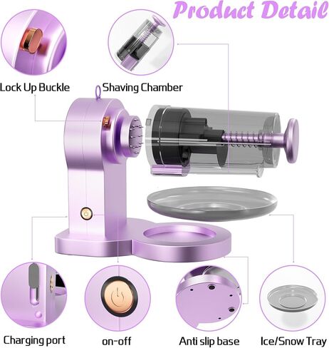 Shaved Ice Machine Snow Cone Machine, Electric Ice Shaver with Ice Tray for Smoothies Slushy Snow Cone and More in Kuwait