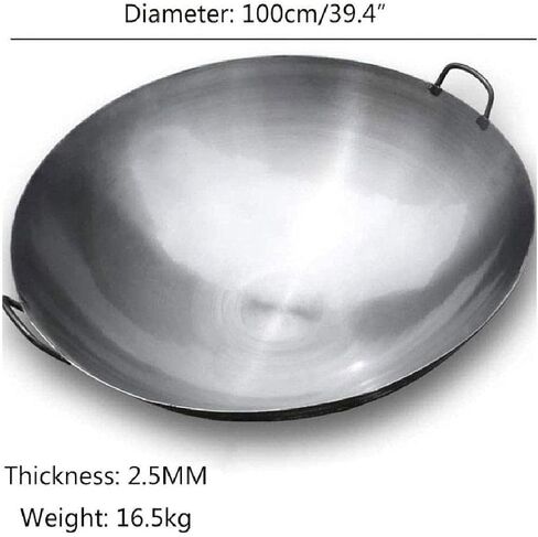 HHTD Large Wok for Cooking Old-Fashioned Traditional Extra Large Extra-Thick Household Binaural Wok in Saudi Arabia