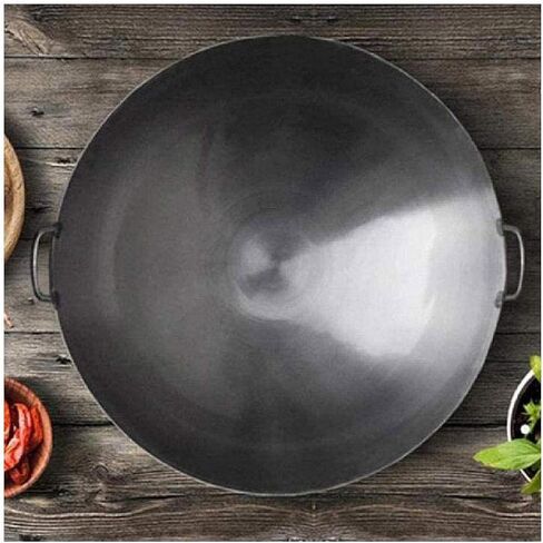 HHTD Large Wok for Cooking Old-Fashioned Traditional Extra Large Extra-Thick Household Binaural Wok in Saudi Arabia