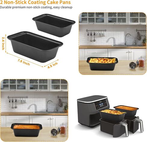 Air Fryer Accessories Set 12pcs Compatible for 4, 4.2, 5, 5.5, 5.8 QT Gowise Cosori Phillips Ninja Cozyna Air Fryer in Saudi Arabia