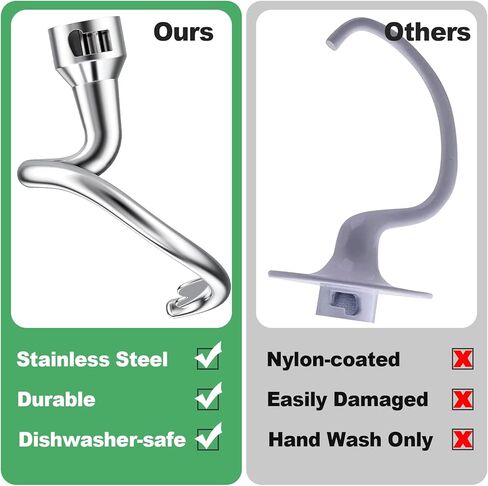 عجين هوك بديل لخلاط حامل المطبخ ، Aikeec الفولاذ المقاوم للصدأ K45DH عجين هوك لخلاطات المطبخ مسند in Kuwait