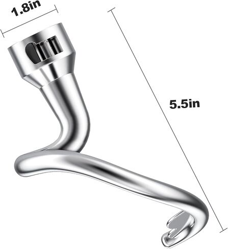 عجين هوك بديل لخلاط حامل المطبخ ، Aikeec الفولاذ المقاوم للصدأ K45DH عجين هوك لخلاطات المطبخ مسند in Kuwait