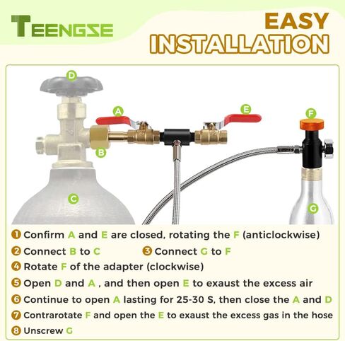 محول سريع CO2 من TEENGSE لفقاعات مياه الصودا متوافق مع صانع المياه المتلألئة DUO/Terra/Art، ملحقات محول صانع الصودا، أرجواني in Kuwait