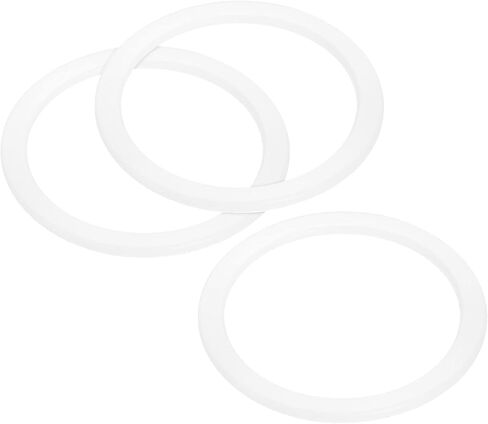 MECCANIXITY Gasket Seal Coffee Maker White Silicone Ring Replacement 38x50x2.2mm for 1-Cup Aluminium Coffee Pot, Pack of 3 in Saudi Arabia