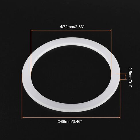 MECCANIXITY Gasket Seal Coffee Maker White Silicone Ring Replacement 38x50x2.2mm for 1-Cup Aluminium Coffee Pot, Pack of 3 in Saudi Arabia