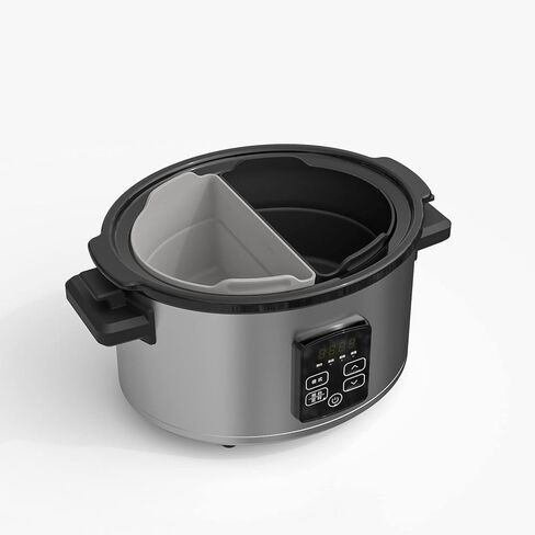 Reusable Slow Cooker Divider Crock pot divider silicon insert Foldable 3-8 Quart Silicone Slow Cooker liners Slow Cooker Liners Blue+Grey in Saudi Arabia