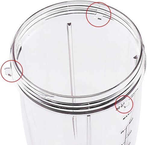قطع غيار أكواب Anbige سعة 32oz، متوافقة مع NutriBullet 600W و900W (كوب واحد سعة 32oz) in Kuwait