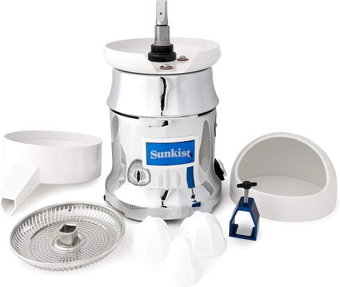 Sunkist Growers J-1 Commercial Juicer | Citrus Press | Electric Juice Extractor | Chrome | Includes 3 Interchangeable Extracting Bulbs | 20 Gallon Per Hour Ability | 31 Pounds in Kuwait