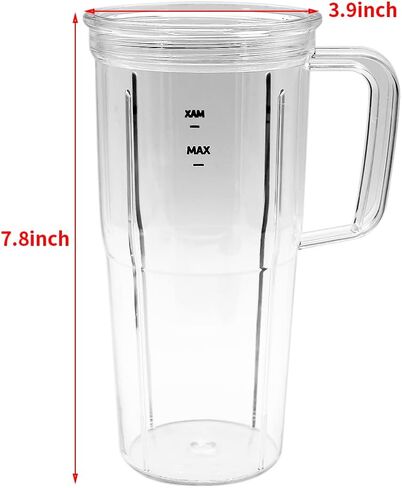 كوب قطع غيار Anbige مع غطاء، متوافق مع مجموعة خلاط NutriBullet NutriBullet Pro 1000 وNutriBullet Select (18oz) in Kuwait