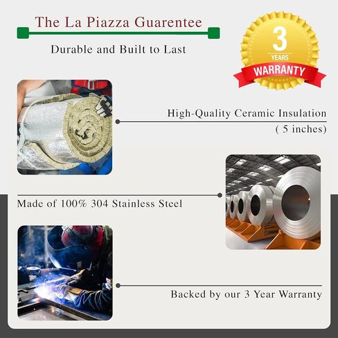 La Piazza Grosso Counter Top - Outdoor Pizza Oven - Wood Burning Oven - Stainless Steel Pizza Oven - 34" x 45" Cooking Surface in Saudi Arabia