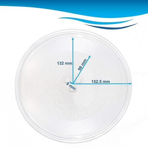 HQRP 12 بوصة / 30.5 سم صينية زجاجية قابلة للدوران متوافقة مع Maytag Kenmore Amana, Sears, LG, Whirlpool وGrete Gotye Microwave Oven Cooking Plate 12 بوصة 305 مم in Kuwait