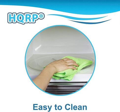 Hqrp صينية زجاجية دوارة 10 انش/ 25.5 سم متوافقة مع مايتاج، ماجيك شيف، سامسونج، جي اي جنرال الكتريك، باناسونيك، جيه سي بيني اوستر ايمرسون دايو ريفال ايويف جالانز، طبق فرن ميكروويف 10 انش 255 ملم in Kuwait