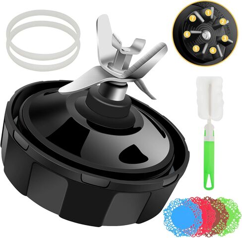 7 زعانف استبدال شفرات النينجا، قطع تبديل خلاط نوتري نينجا نوتر، اكسسوارات شفرة مستخرج احترافي لـ 32 أوقية 24oz 2oz كأس Ninja Blender Auto iQ BL450-30 BL482-30 BL487 BL480D-30 BL486CO in Kuwait