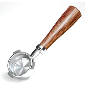 54mm Bottomless Portafilter, 54mm Breville Bottomless Portafilter for Breville Espresso Machine Barista Express Touch Pro BES870BSXL BES870XL More, Thick Natural Wood Handle, One Piece SUS304 in Saudi Arabia
