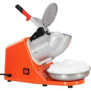 ZENY Ice Crushers Machine Electric Snow Cone Maker Stainless Steel Shaved Ice Machine 145lbs Per Hour (Orange) in Saudi Arabia