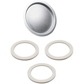 Univen 2.25" (57mm) Espresso Filter and Gasket Seals Compatible with Bialetti 3 Cup Aluminum Espresso Makers in Kuwait