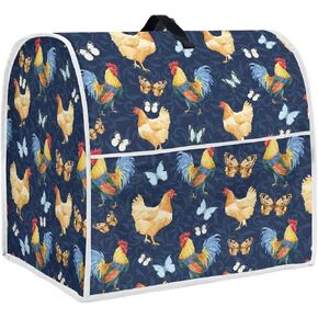 Chicken Floral Pattern Kitchen Aid Mixer Cover, Food Processor Cover with Durable Hanlde and Pocket, Dust Covers for Kitchen Appliances Stand Mixer or Coffee Maker Appliance Cover in Saudi Arabia