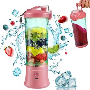 Portable Blender, BPA Free Personal Blender with Waterproof USB, Shakes and Smoothies with 6 Blades Mini Blender 20oz for Kitchen,Home,Baby,Travel in Saudi Arabia