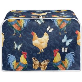 Sunflower Rooster Toaster Cover for 4 Slice, Chicken Print Small Kitchen Appliance Dust Cover for Toasters, Microwave, Bread Maker in Saudi Arabia