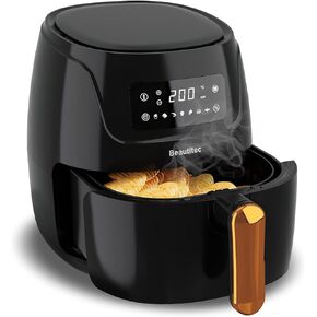 Beautitec Airfry 5.3 Qt 5L Instant Pot Air Fryer XXL Cooker Max Oil Free LED Touchscreen 7 Programs 1650W Preheat & Thermal insulatio, Temperature Control Timer, Non-stick Basket BPA Free Recipe in Saudi Arabia