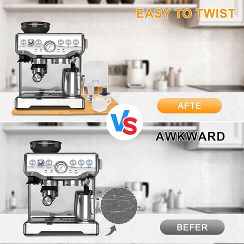 منزلقات قابلة للطي من الخيزران لأجهزة المطبخ الصغيرة - حصيرة منزلقة مضادة لآلة إسبرسو بريفيل باريستا، خلاط حامل، مقلاة هوائية، صينية منزلقة أسفل الخزانة لسطح الطاولة (كبير، 18.9 بوصة طول × 12.2 بوصة عرض) in Kuwait