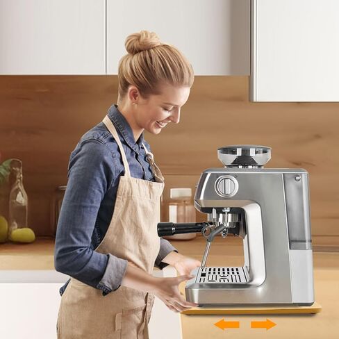 منزلقات قابلة للطي من الخيزران لأجهزة المطبخ الصغيرة - حصيرة منزلقة مضادة لآلة إسبرسو بريفيل باريستا، خلاط حامل، مقلاة هوائية، صينية منزلقة أسفل الخزانة لسطح الطاولة (كبير، 18.9 بوصة طول × 12.2 بوصة عرض) in Kuwait