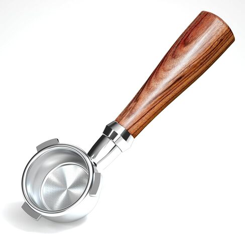 54mm Bottomless Portafilter, 54mm Breville Bottomless Portafilter for Breville Espresso Machine Barista Express Touch Pro BES870BSXL BES870XL More, Thick Natural Wood Handle, One Piece SUS304 in Saudi Arabia