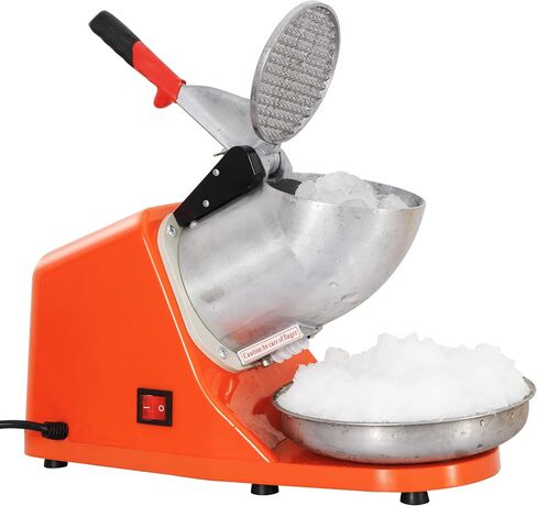 ZENY Ice Crushers Machine Electric Snow Cone Maker Stainless Steel Shaved Ice Machine 145lbs Per Hour (Orange) in Kuwait