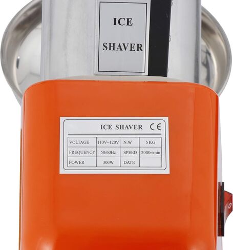 ZENY Ice Crushers Machine Electric Snow Cone Maker Stainless Steel Shaved Ice Machine 145lbs Per Hour (Orange) in Kuwait