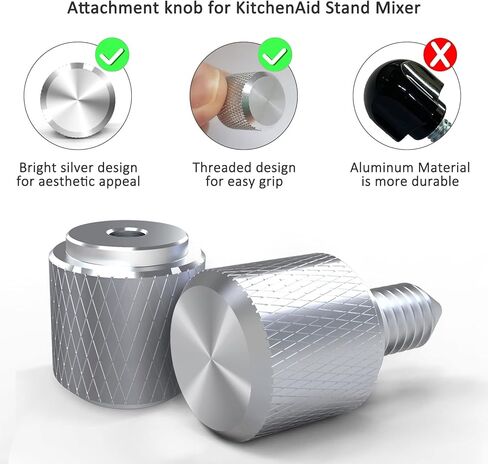 أداة تبديل لمسمار الإبهام ومقبض التحكم في السرعة من ينش، مصنوعة من الألومنيوم لخلاط حامل رفع وعاء كيتشين ايد، فضي ساطع in Kuwait