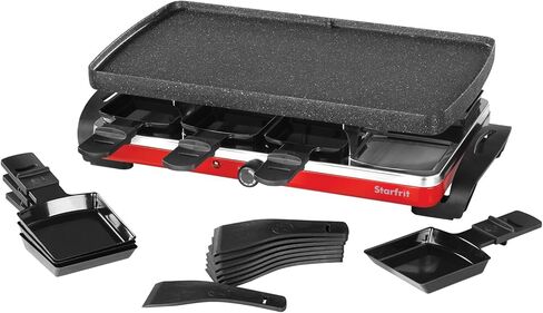 THE ROCK من Starfrit 024403-002-0000 مجموعة شواية راكليت كهربائية/حفلات، أسود in Kuwait