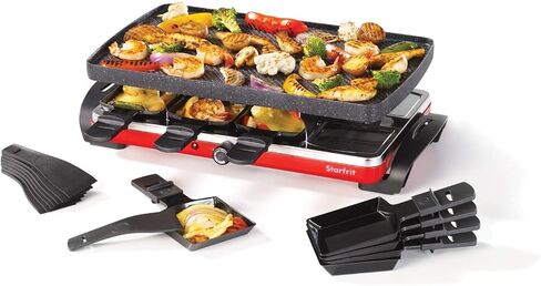 THE ROCK من Starfrit 024403-002-0000 مجموعة شواية راكليت كهربائية/حفلات، أسود in Kuwait